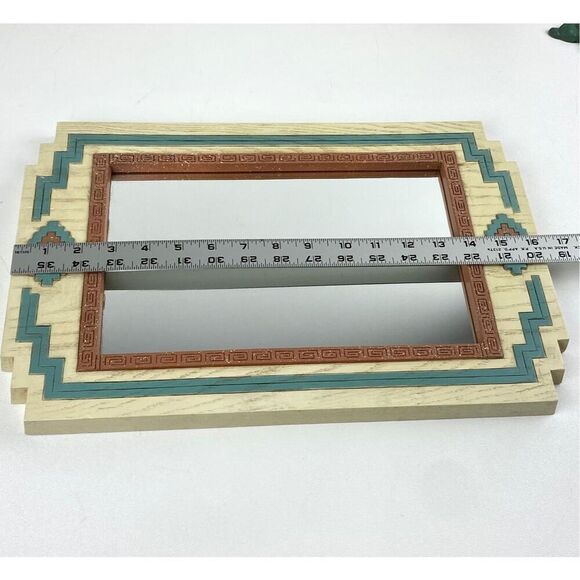 Vtg Burwood Products Sconces Mirror Shelf Set Aztec Southwest Boho - Set of 11 - Picture 13 of 14